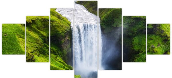 Obraz - Vodopád Skogafoss (210x100 cm)