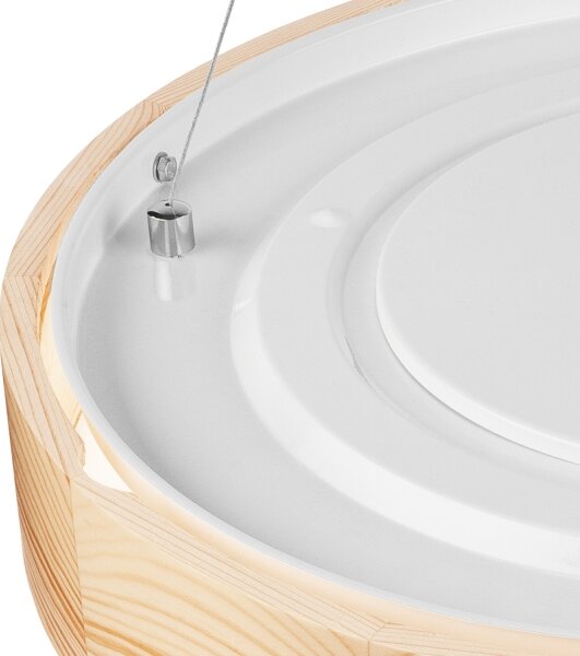 Lustr na lanku NATURAL 3xE27/60W/230V pr. 47 cm borovice