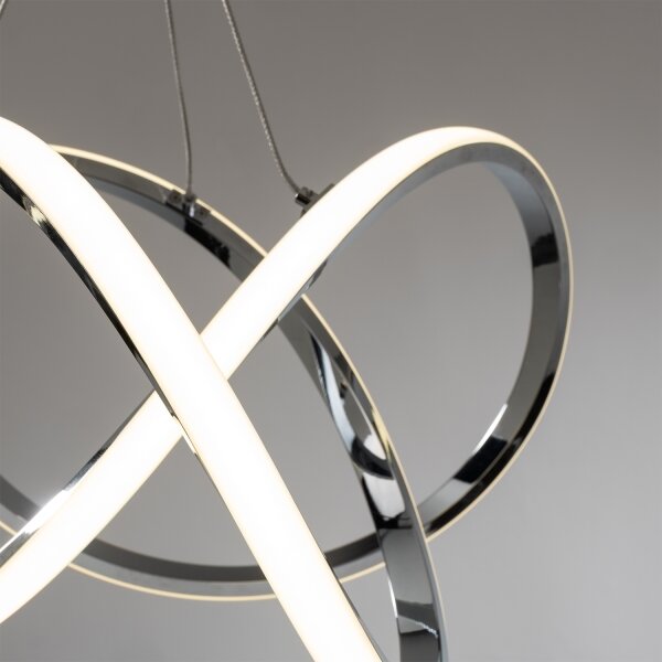 ONLI - LED Lustr na lanku LOOP LED/40W/230V 4000K lesklý chrom