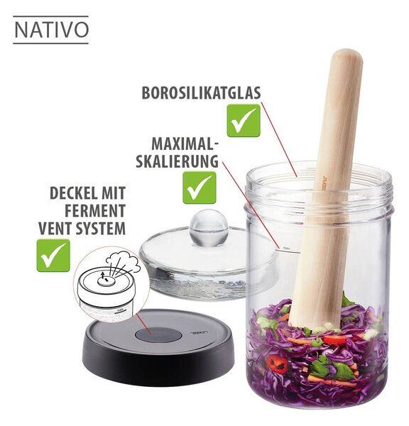Fermentační sada NATIVO, 4 kusy - GEFU