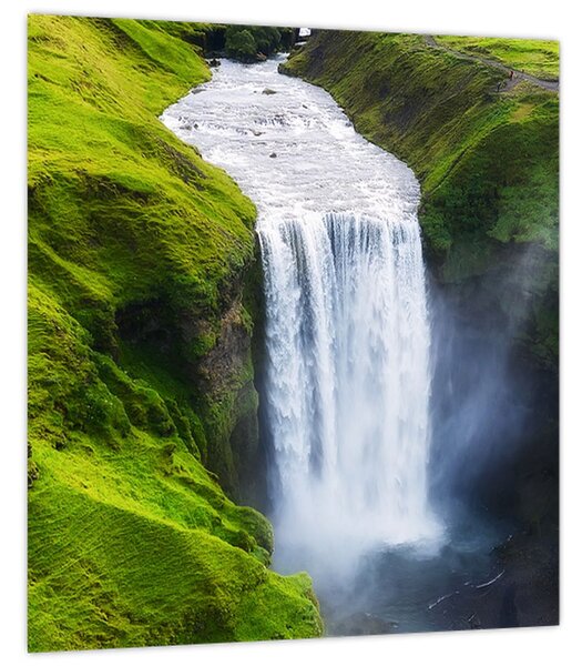 Obraz - Vodopád Skogafoss (30x30 cm)