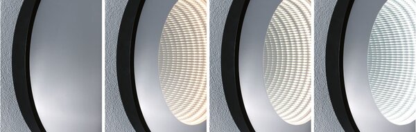 P 79561 LED zrcadlo s osvětlením Miro IP44 měnitelná bílá 230V 11,5W zrcadlo/černá mat - PAULMANN