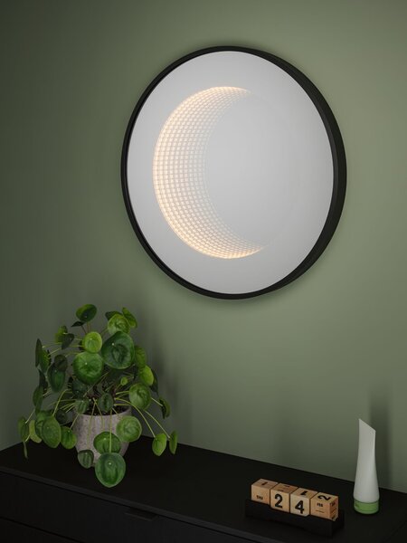 P 79561 LED zrcadlo s osvětlením Miro IP44 měnitelná bílá 230V 11,5W zrcadlo/černá mat - PAULMANN