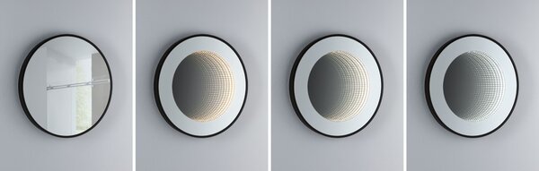 P 79561 LED zrcadlo s osvětlením Miro IP44 měnitelná bílá 230V 11,5W zrcadlo/černá mat - PAULMANN