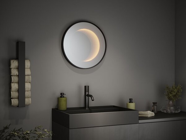 P 79561 LED zrcadlo s osvětlením Miro IP44 měnitelná bílá 230V 11,5W zrcadlo/černá mat - PAULMANN
