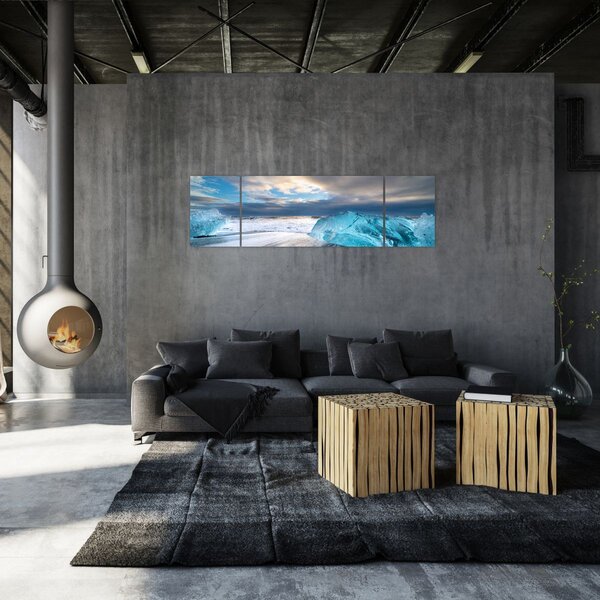 Obraz - Diamantová pláž (170x50 cm)