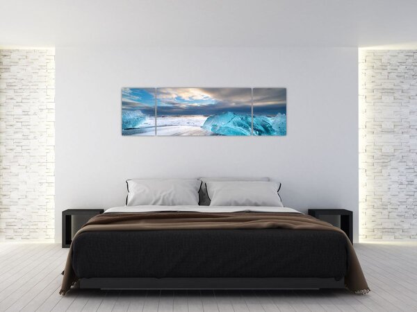Obraz - Diamantová pláž (170x50 cm)