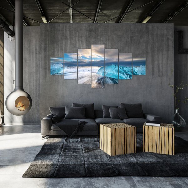 Obraz - Diamantová pláž (210x100 cm)