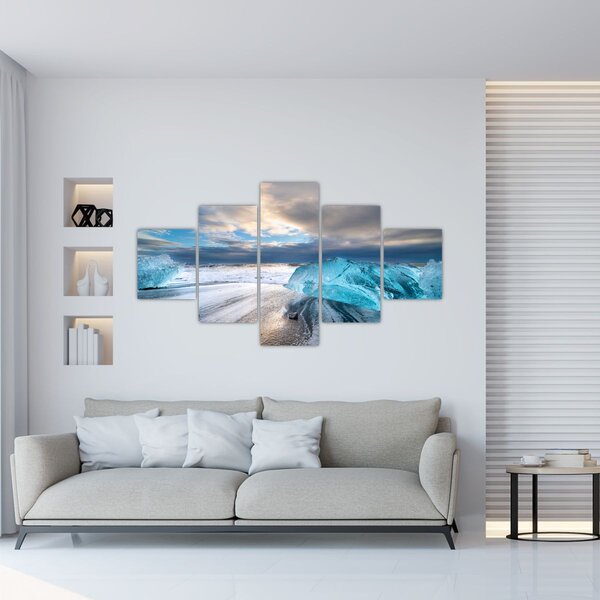 Obraz - Diamantová pláž (125x70 cm)