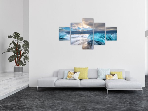Obraz - Diamantová pláž (125x70 cm)