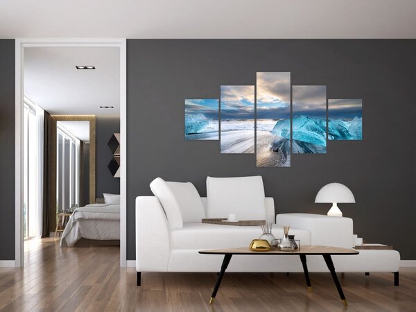 Obraz - Diamantová pláž (125x70 cm)