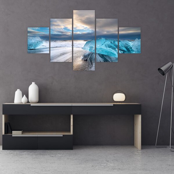 Obraz - Diamantová pláž (125x70 cm)
