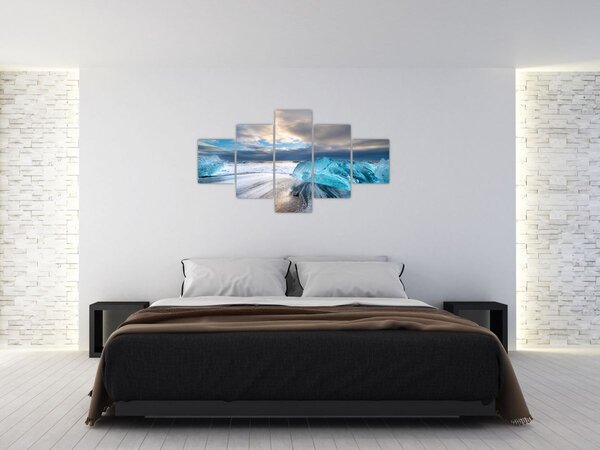 Obraz - Diamantová pláž (125x70 cm)
