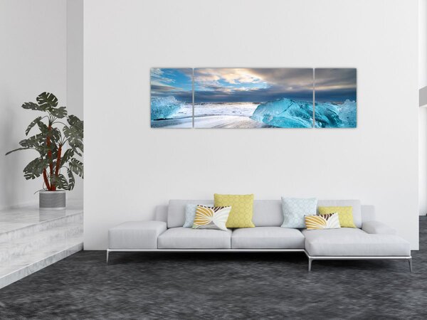 Obraz - Diamantová pláž (170x50 cm)
