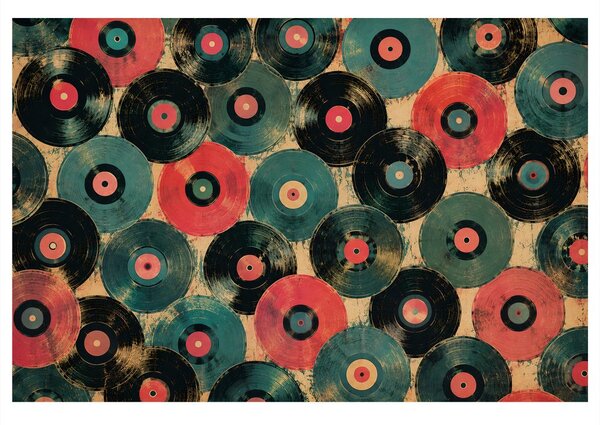 Obraz retro vinylové desky