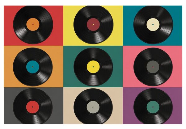 Obraz retro vinylové desky