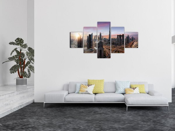 Obraz - Panorama Dubaje (125x70 cm)