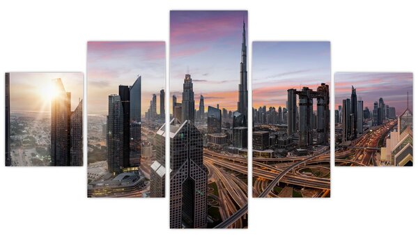 Obraz - Panorama Dubaje (125x70 cm)