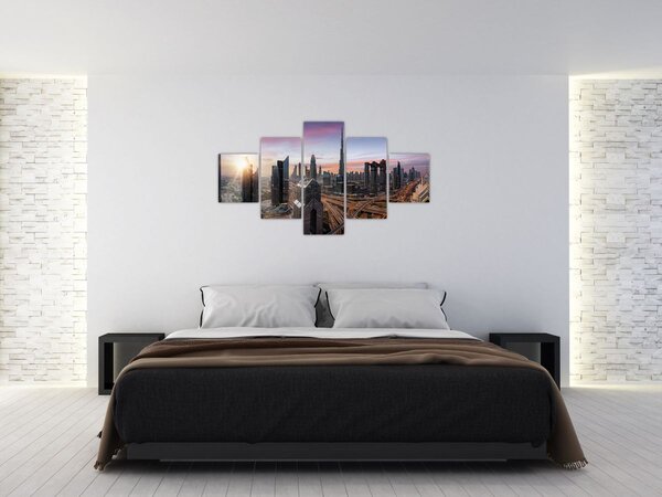 Obraz - Panorama Dubaje (125x70 cm)
