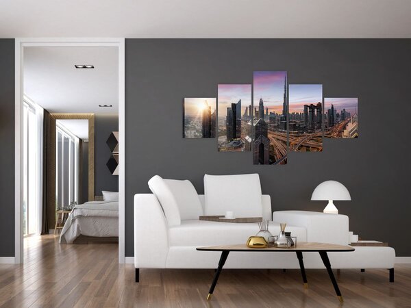 Obraz - Panorama Dubaje (125x70 cm)