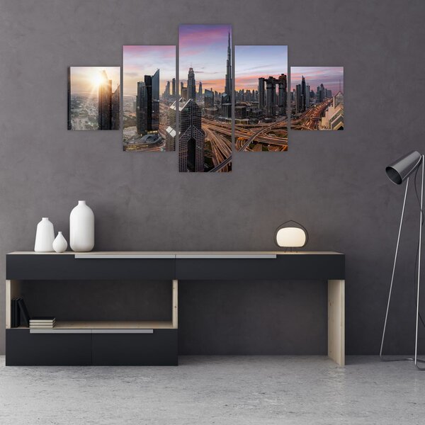 Obraz - Panorama Dubaje (125x70 cm)
