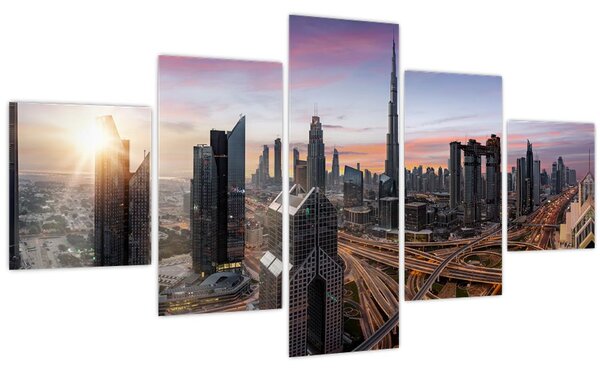 Obraz - Panorama Dubaje (125x70 cm)