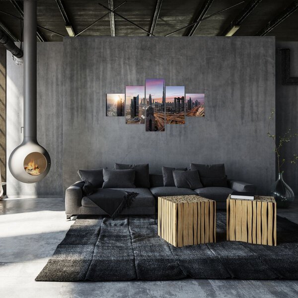 Obraz - Panorama Dubaje (125x70 cm)