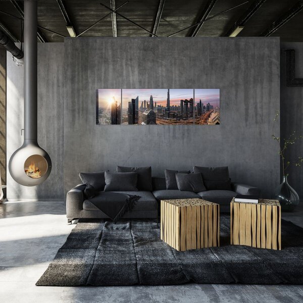 Obraz - Panorama Dubaje (170x50 cm)