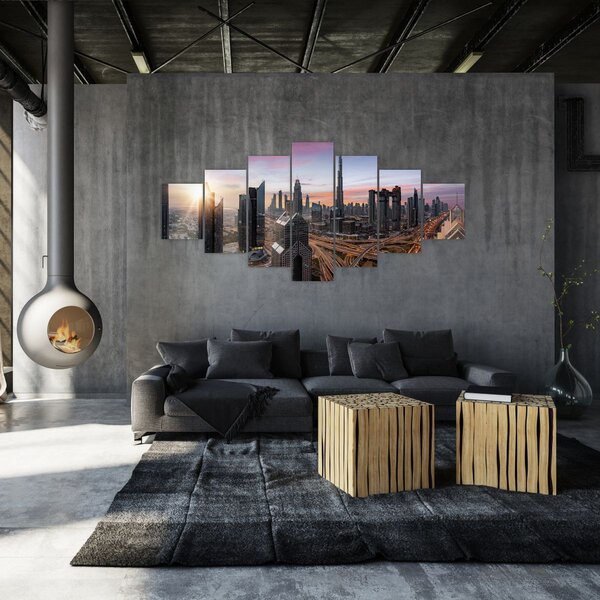 Obraz - Panorama Dubaje (210x100 cm)