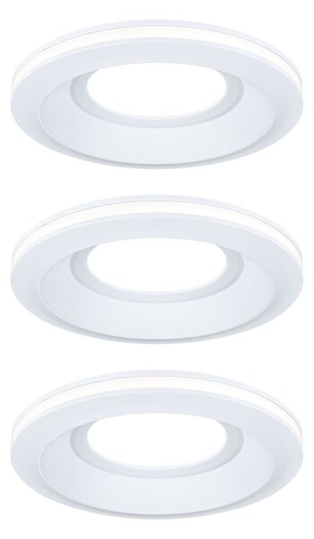 P 92248 LED vestavné svítidlo Sormus 3ks sada IP65 kruhové 100mm 3x4,8W / 1,5W / 230V 3000K bílá - PAULMANN