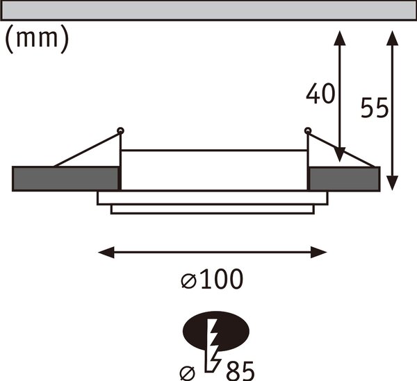 P 92252 LED vestavné svítidlo Sormus 3ks sada IP65 kruhové 100mm 3x4,8W / 1,5W / 230V 3000K černá - PAULMANN