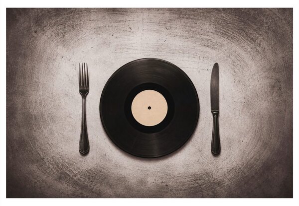 Obraz vinyl mezi příbory