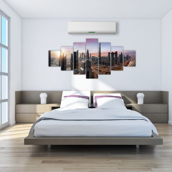 Obraz - Panorama Dubaje (210x100 cm)