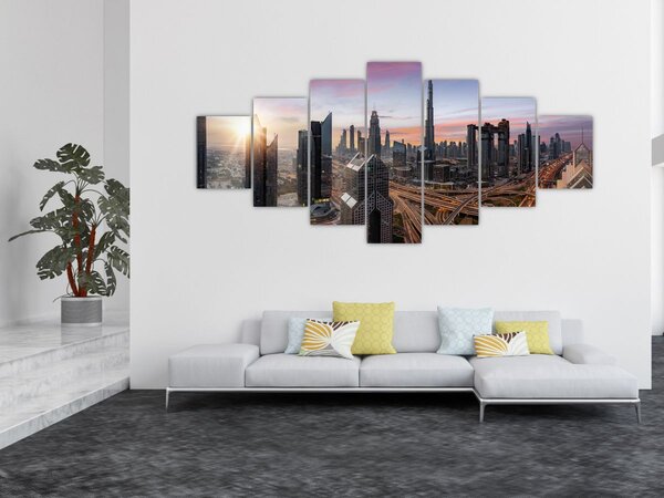 Obraz - Panorama Dubaje (210x100 cm)