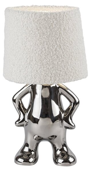 Stolní lampa SMURFY krémová/stříbrná
