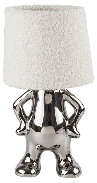 Stolní lampa SMURFY krémová/stříbrná