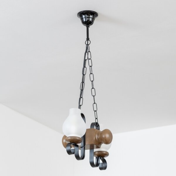 Brilagi - Lustr na řetězu RUSTIC 2xE14/40W/230V buk/ořech