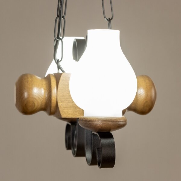 Brilagi - Lustr na řetězu RUSTIC 2xE14/40W/230V buk/ořech