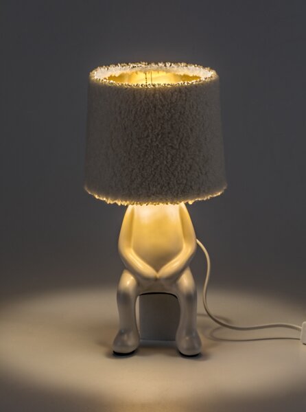 Stolní lampa SMURFY krémová