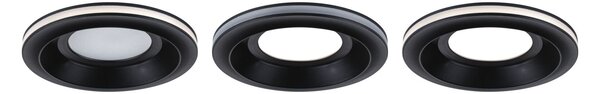 P 92252 LED vestavné svítidlo Sormus 3ks sada IP65 kruhové 100mm 3x4,8W / 1,5W / 230V 3000K černá - PAULMANN