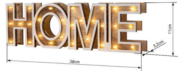 Stolní lampa HOME dřevo/bílá