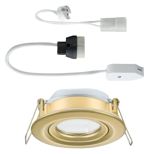 P 92403 Vestavné svítidlo Nova Plus IP65 kruhové 93mm 30° GU5,3 / GU10 max. 35W 230/12V stmívatelné zlatá mat - PAULMANN