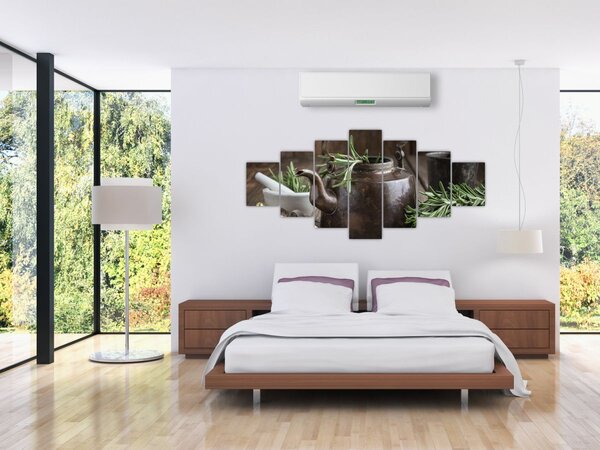 Obraz - Konvička s rozmarýnem (210x100 cm)