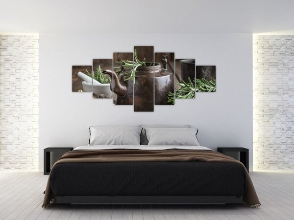 Obraz - Konvička s rozmarýnem (210x100 cm)