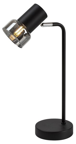 Stolní lampa HATICE 4 černá/tónované sklo