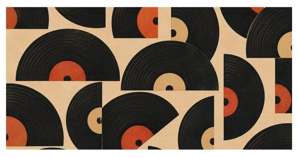 Obraz stylové vinylové kruhy
