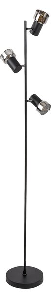 Stojací lampa HATICE 5 černá/tónované sklo