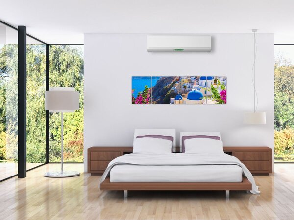 Obraz - Santorini, Řecko (170x50 cm)