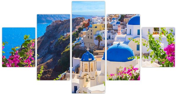 Obraz - Santorini, Řecko (125x70 cm)