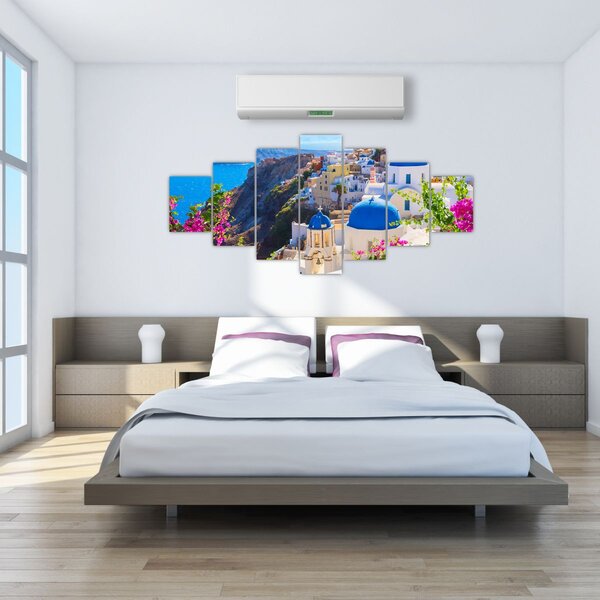 Obraz - Santorini, Řecko (210x100 cm)